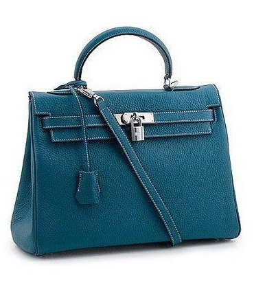 Hermes蓝色手提包