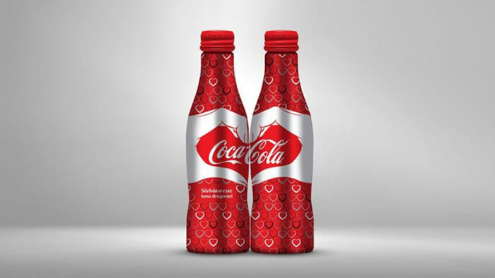 可口可乐瓶身包装图片